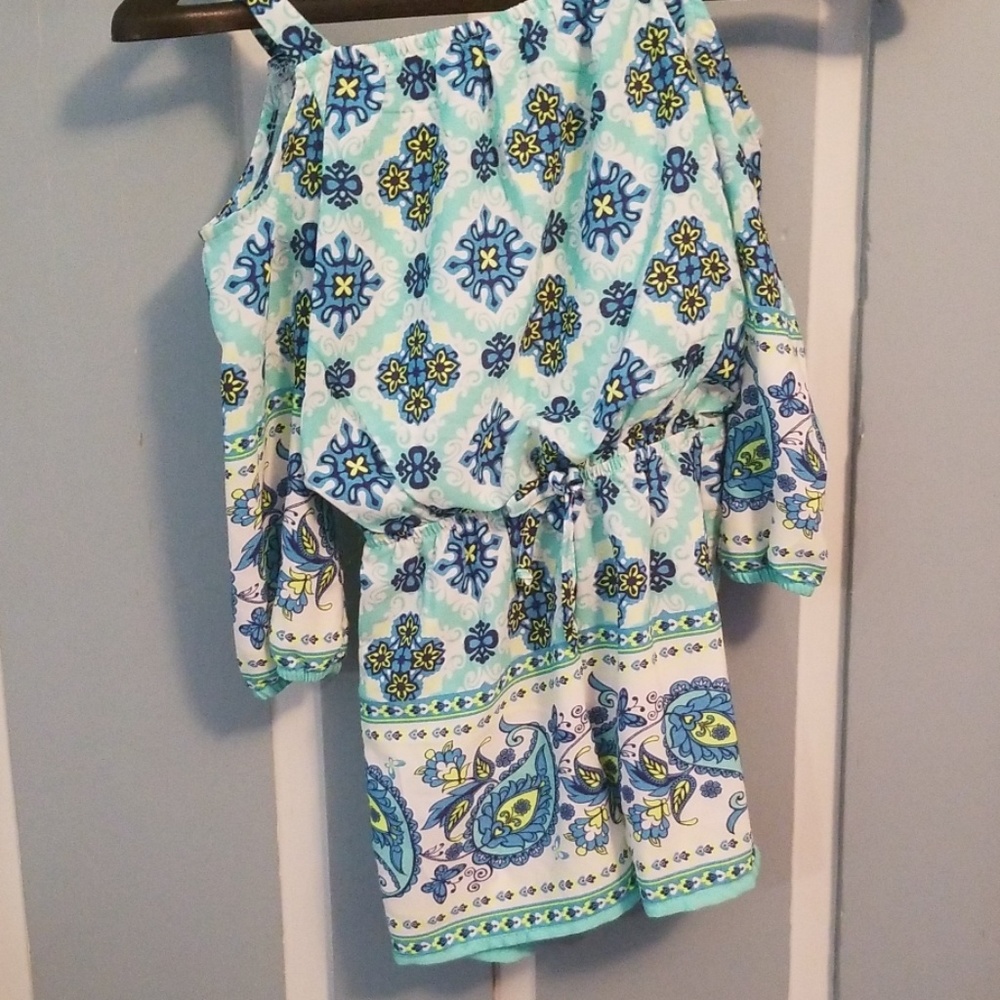 Girls cold shoulder romper